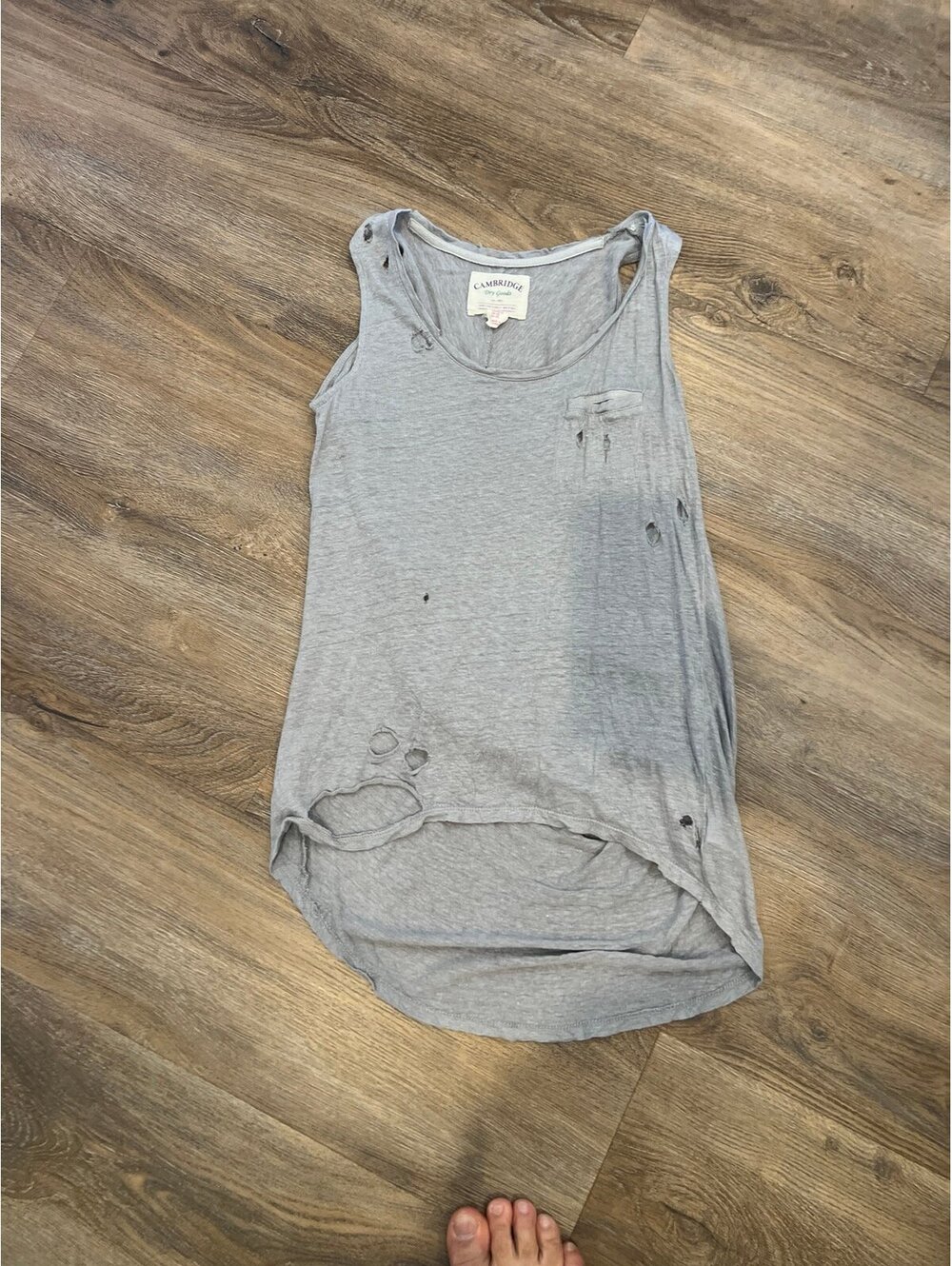 Cambridge tattered Tank Top
